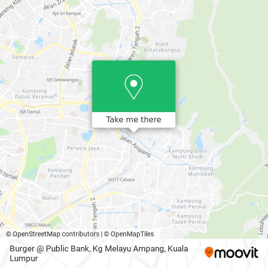 Burger @ Public Bank, Kg Melayu Ampang map