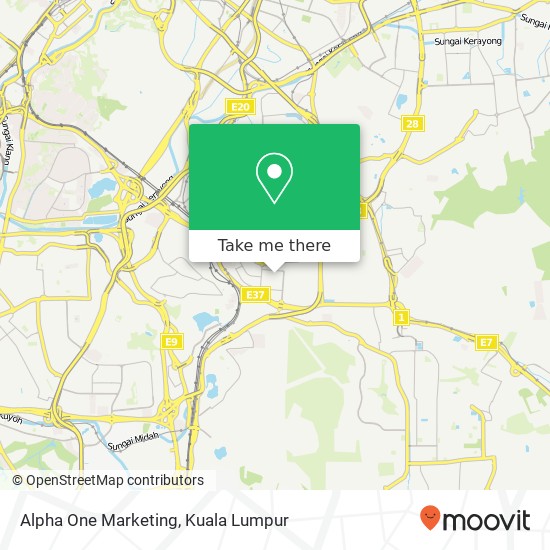 Alpha One Marketing map