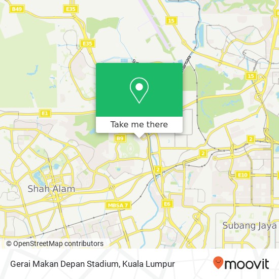 Peta Gerai Makan Depan Stadium