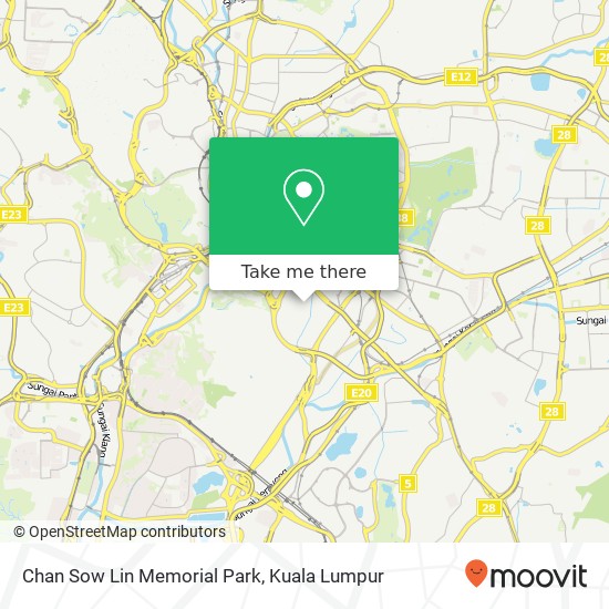 Chan Sow Lin Memorial Park map