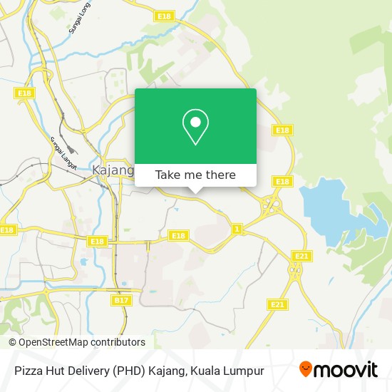 Peta Pizza Hut Delivery (PHD) Kajang