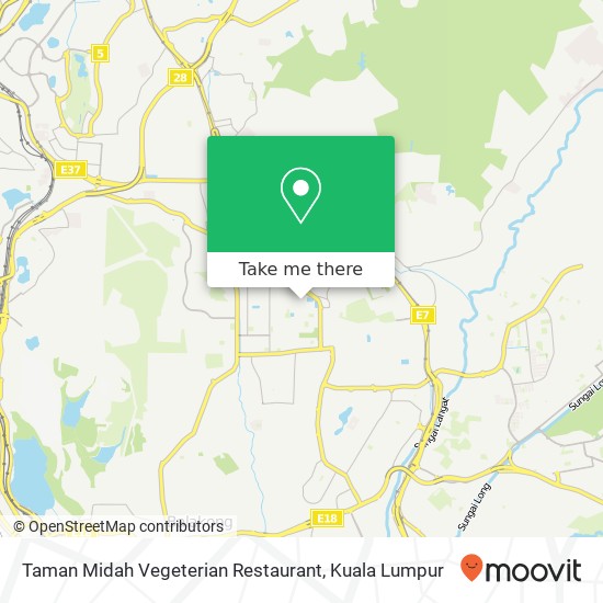 Peta Taman Midah Vegeterian Restaurant