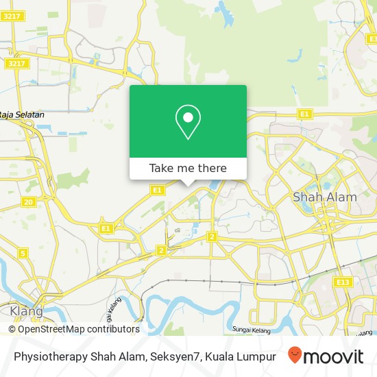 Physiotherapy Shah Alam, Seksyen7 map
