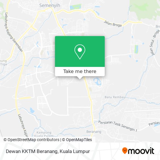 Dewan KKTM Beranang map