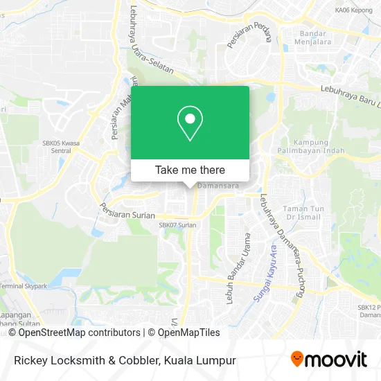 Rickey Locksmith & Cobbler map