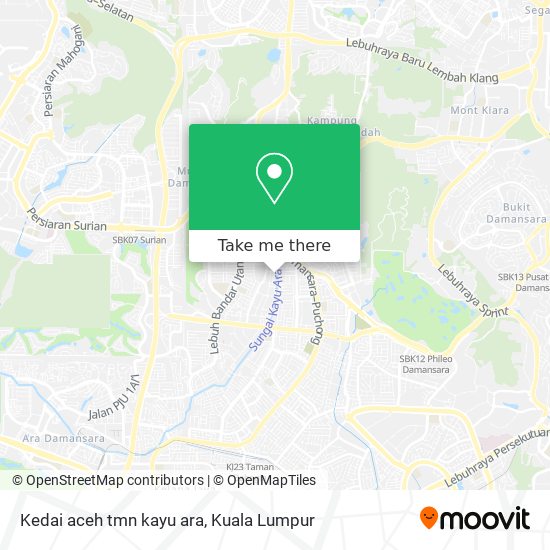 Kedai aceh tmn kayu ara map