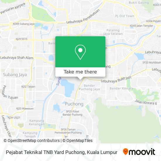 Pejabat Teknikal TNB Yard Puchong map