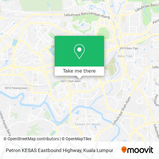 Petron KESAS Eastbound Highway map