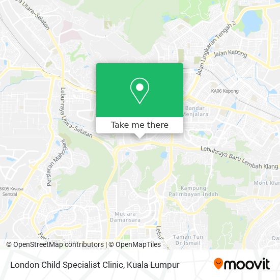 London Child Specialist Clinic map