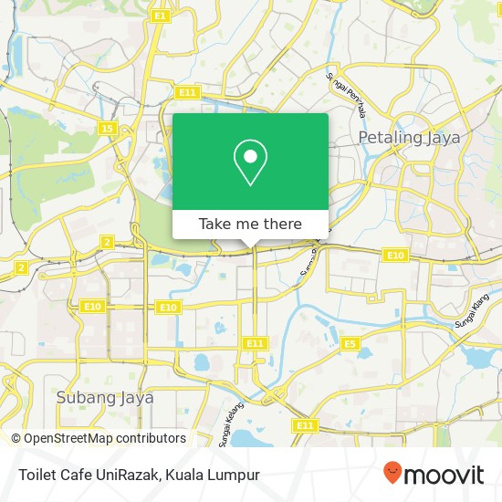 Toilet Cafe UniRazak map