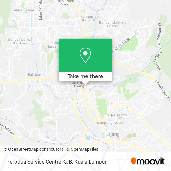Peta Perodua Service Centre KJB