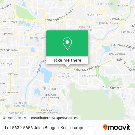 Lot 5639-5656 Jalan Bangau map