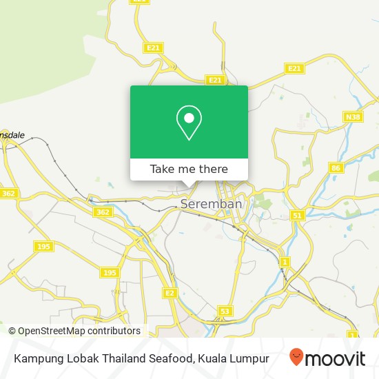 Kampung Lobak Thailand Seafood map