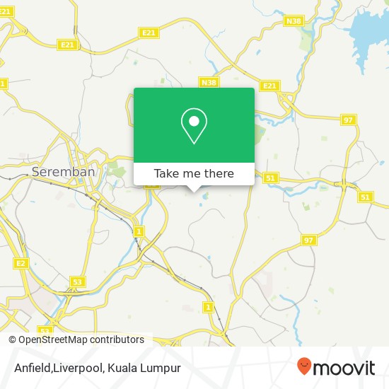 Anfield,Liverpool map