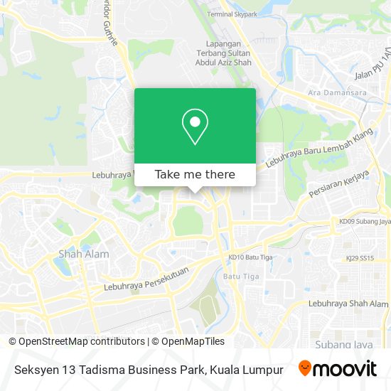 Seksyen 13 Tadisma Business Park map