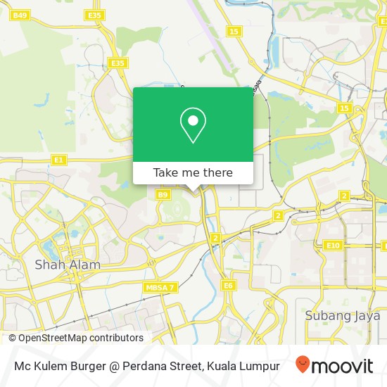 Peta Mc Kulem Burger @ Perdana Street