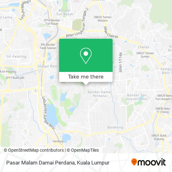Peta Pasar Malam Damai Perdana