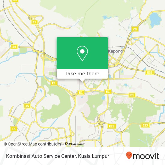 Kombinasi Auto Service Center map