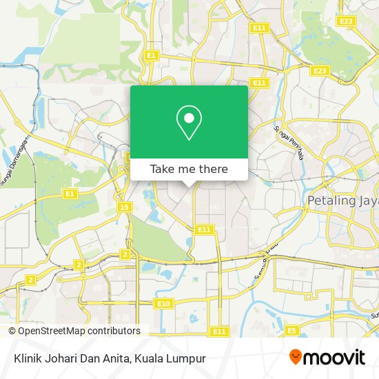 Klinik Johari Dan Anita map