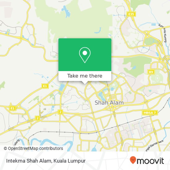 Peta Intekma Shah Alam