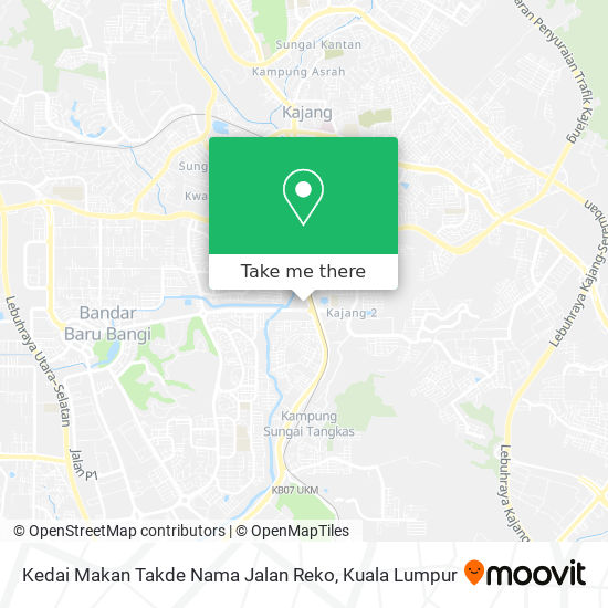 Peta Kedai Makan Takde Nama Jalan Reko