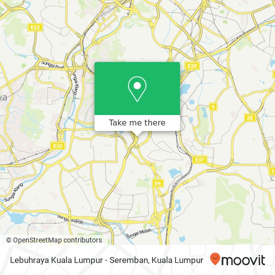 Lebuhraya Kuala Lumpur - Seremban map