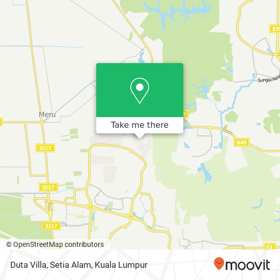 Duta Villa, Setia Alam map