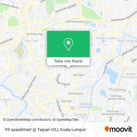 99 speedmart @ Taipan USJ map