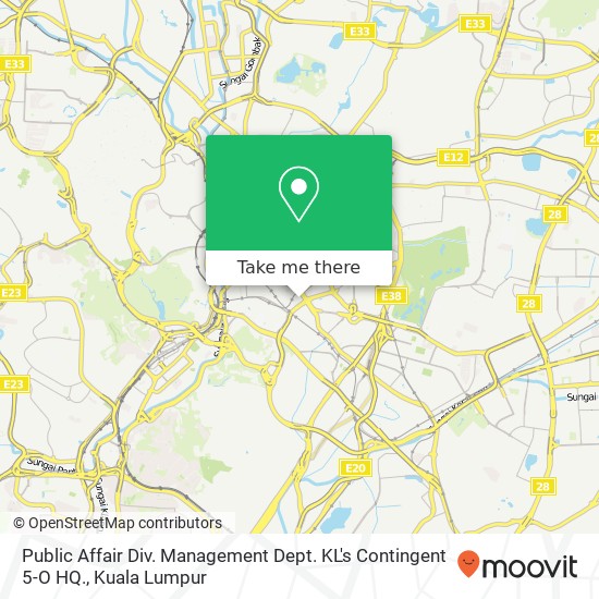 Public Affair Div. Management Dept. KL's Contingent 5-O HQ. map