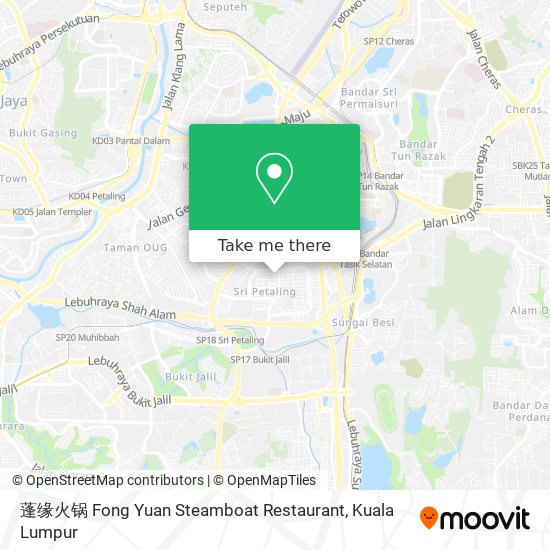 蓬缘火锅 Fong Yuan Steamboat Restaurant map