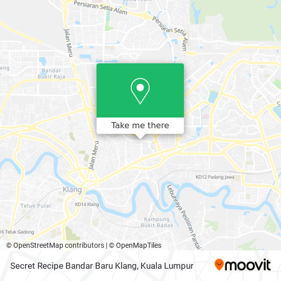 Secret Recipe Bandar Baru Klang map