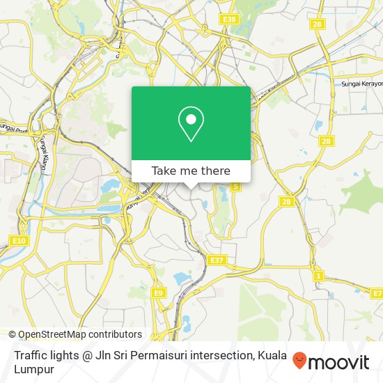 Traffic lights @ Jln Sri Permaisuri intersection map