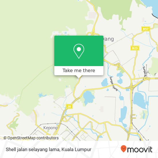 Shell jalan selayang lama map