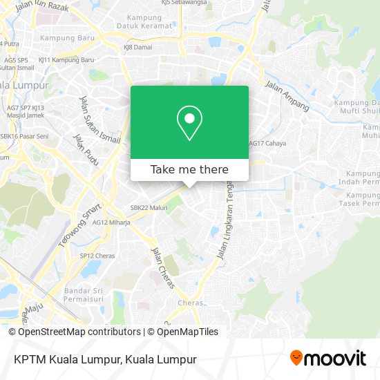 KPTM Kuala Lumpur map
