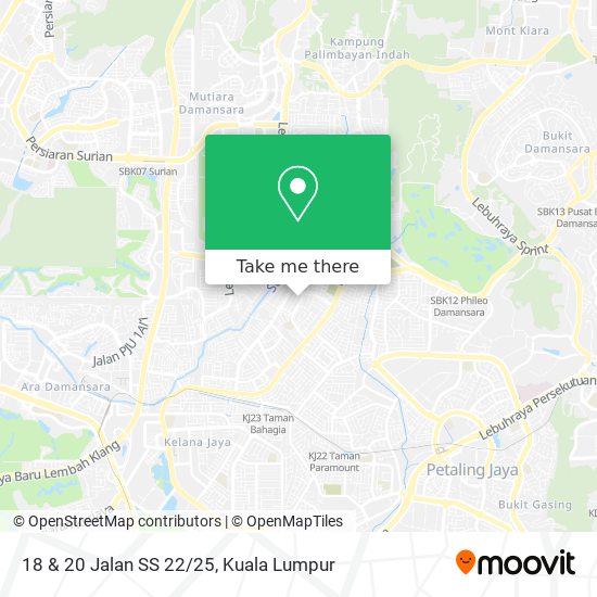 Peta 18 & 20 Jalan SS 22/25