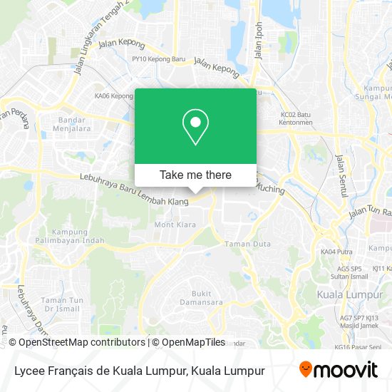 Lycee Français de Kuala Lumpur map