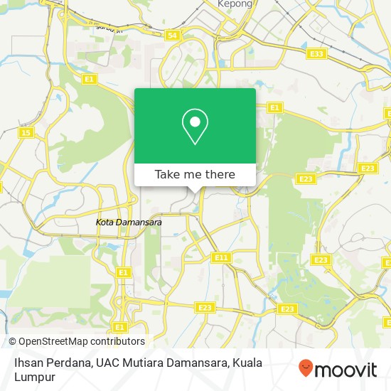 Ihsan Perdana, UAC Mutiara Damansara map