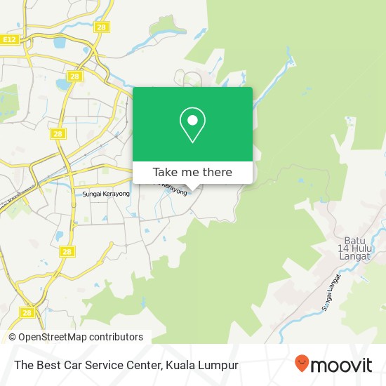 The Best Car Service Center map
