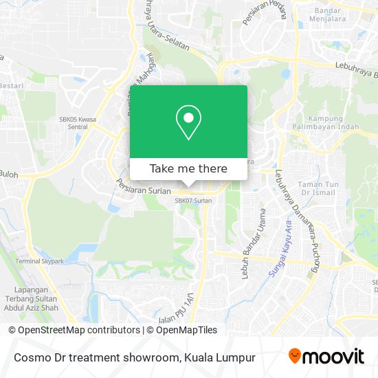 Cosmo Dr treatment showroom map