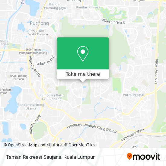 Peta Taman Rekreasi Saujana