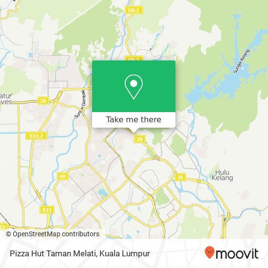 Pizza Hut Taman Melati map