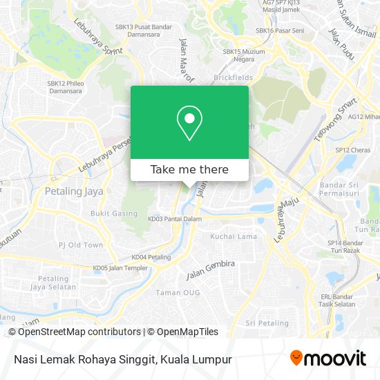 Nasi Lemak Rohaya Singgit map