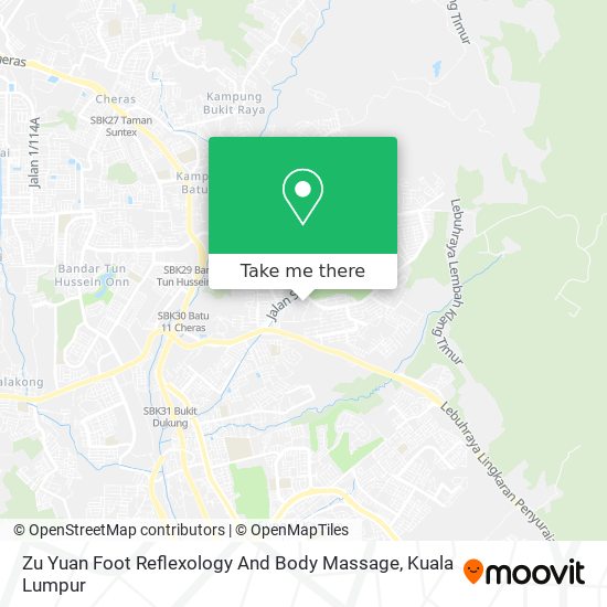 Zu Yuan Foot Reflexology And Body Massage map