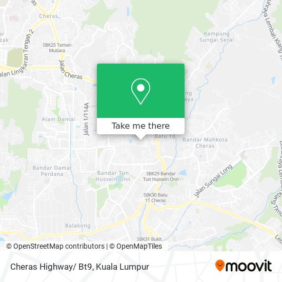 Cheras Highway/ Bt9 map