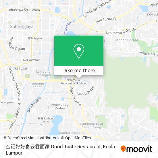 如何坐公交 捷运和轻快铁或火车去puchong的金记好好食云吞面家good Taste Restaurant