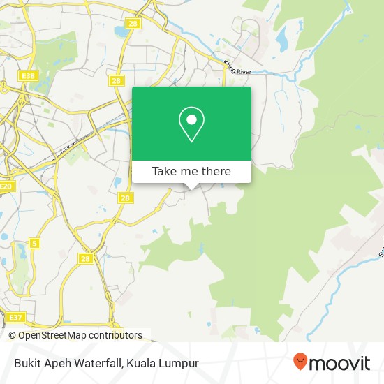 Bukit Apeh Waterfall map