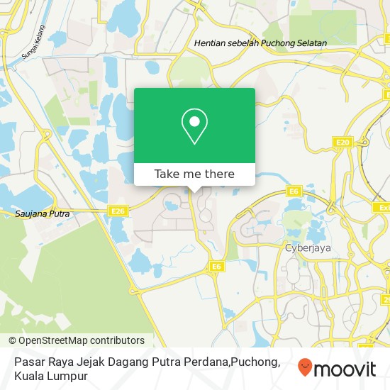 Peta Pasar Raya Jejak Dagang Putra Perdana,Puchong