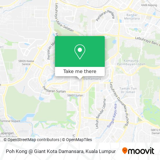 如何坐公交 捷运和轻快铁或火车去petaling Jaya的poh Kong Giant Kota Damansara