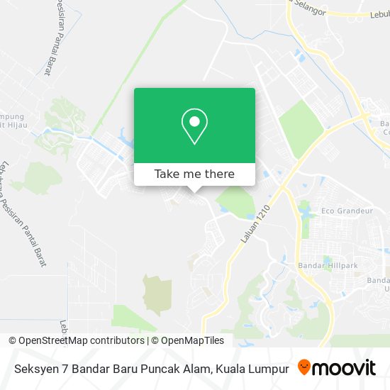 Peta Seksyen 7 Bandar Baru Puncak Alam