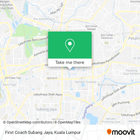 Peta First Coach Subang Jaya